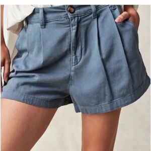 NWT Free People Blue Billie Chino Shorts. Tailored cut.